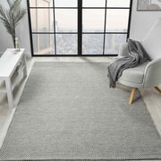 Açık Gri Siyah Melanj Noktalı Modern Halı