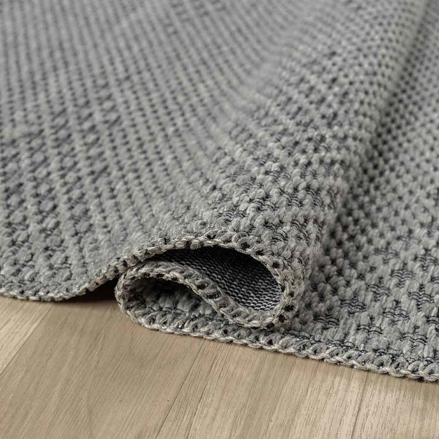 Açık Gri Siyah Melanj Noktalı Modern Halı