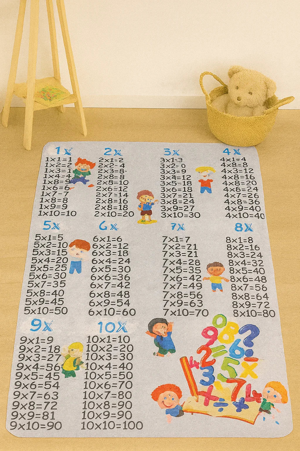 Çarpım Tablosu Desenli Çocuk Halısı-Pera Halı