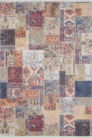 Çok Renkli Eskitme Desenli Patchwork Halı-Pera Halı