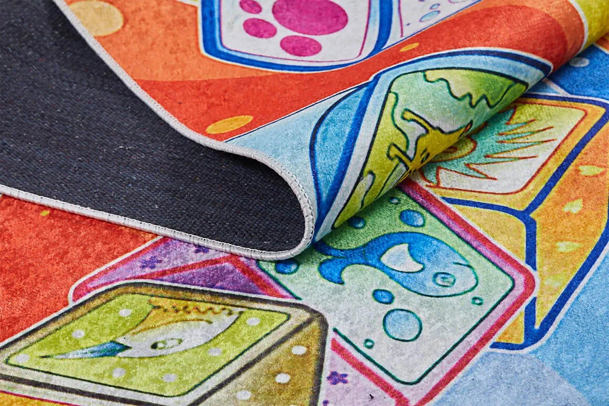 Çok Renkli Küp Desenli Eğitici Çocuk Halısı-Pera Halı