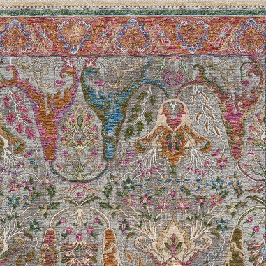 Çok Renkli Oryantal Klasik Eskitme Halı-Pera Halı