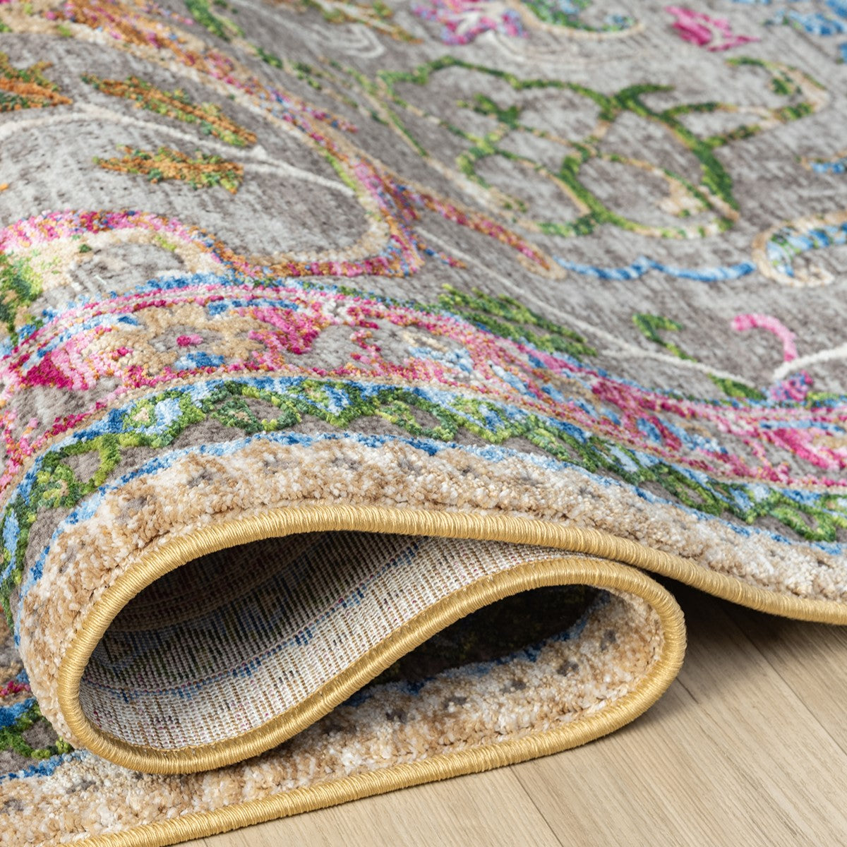 Çok Renkli Oryantal Klasik Eskitme Halı-Pera Halı