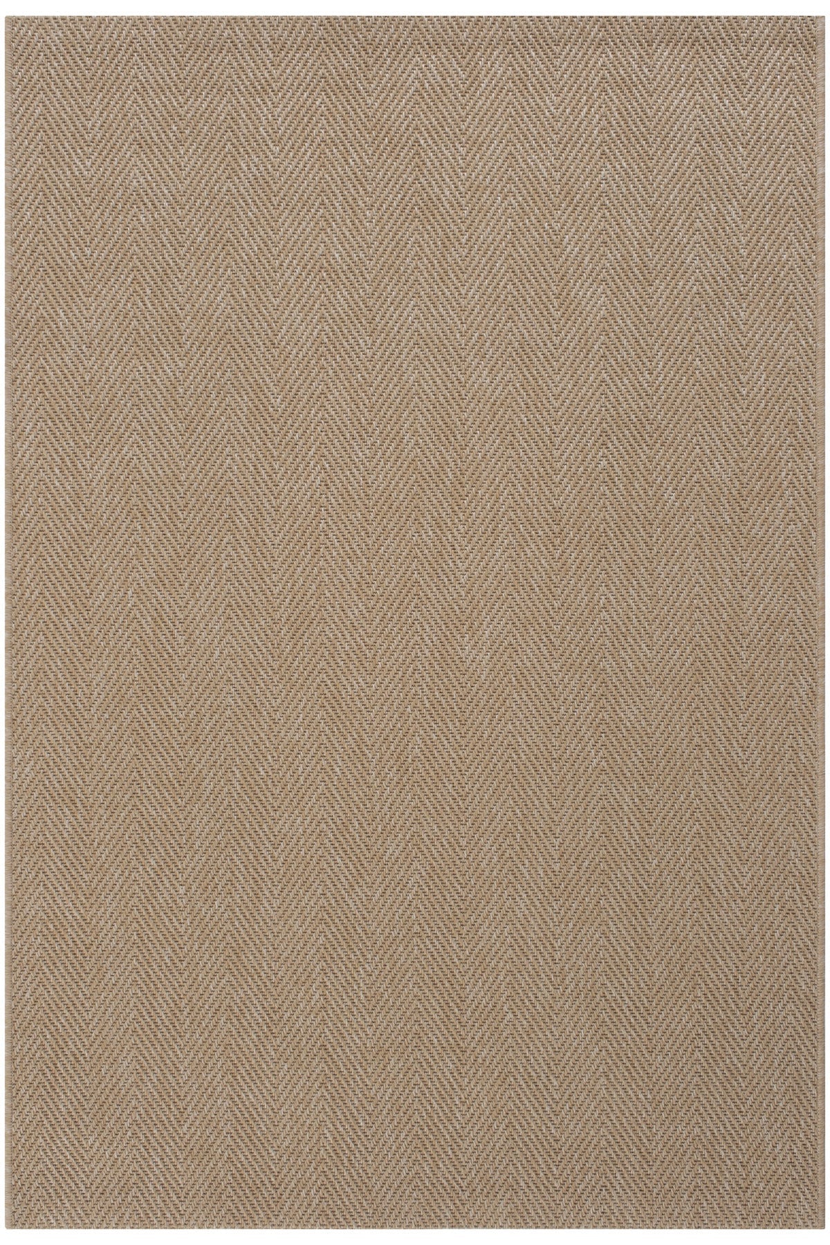 Düz Bej Kılçık Desenli Modern Halı