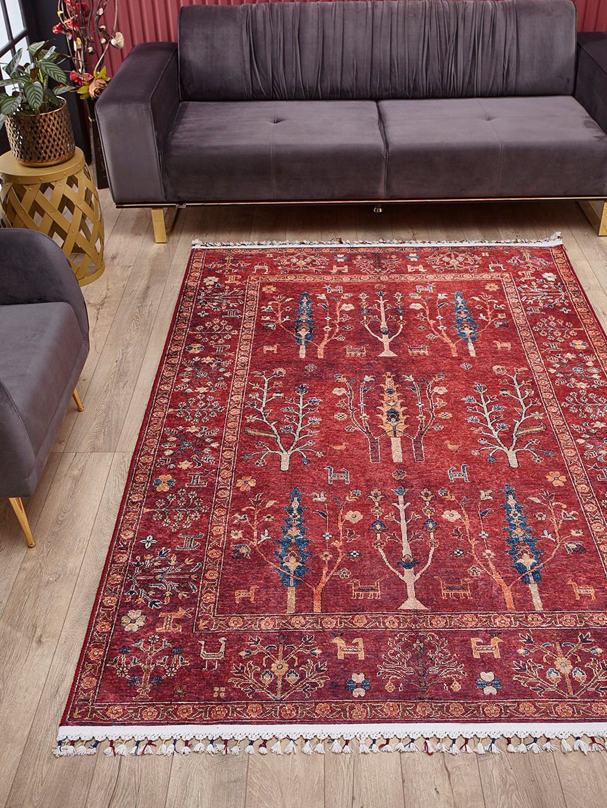 Etnik Kırmızı Anadolu Kilim Halı - Pera Halı