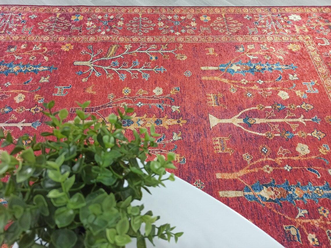 Etnik Kırmızı Anadolu Kilim Halı - Pera Halı