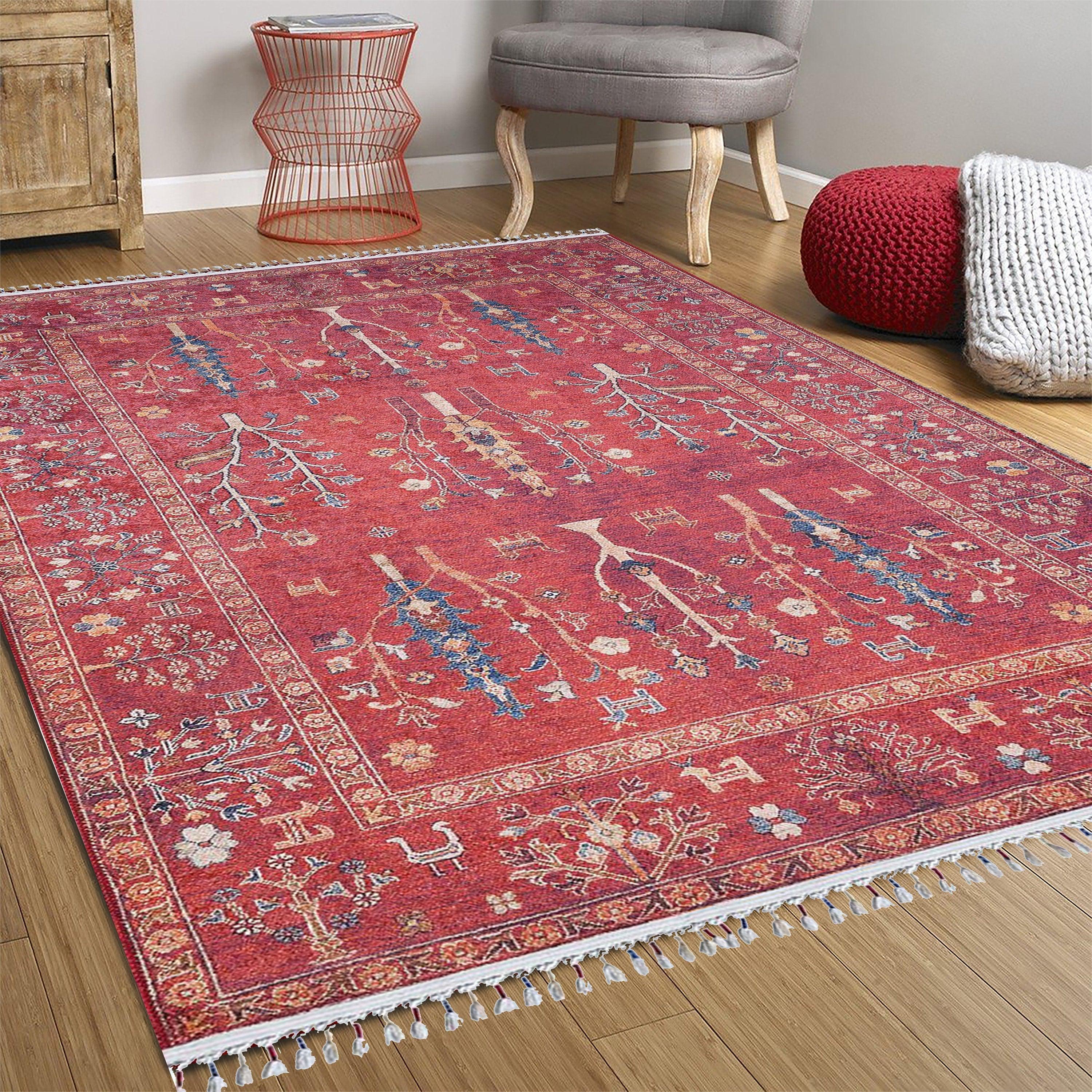 Etnik Kırmızı Anadolu Kilim Halı - Pera Halı