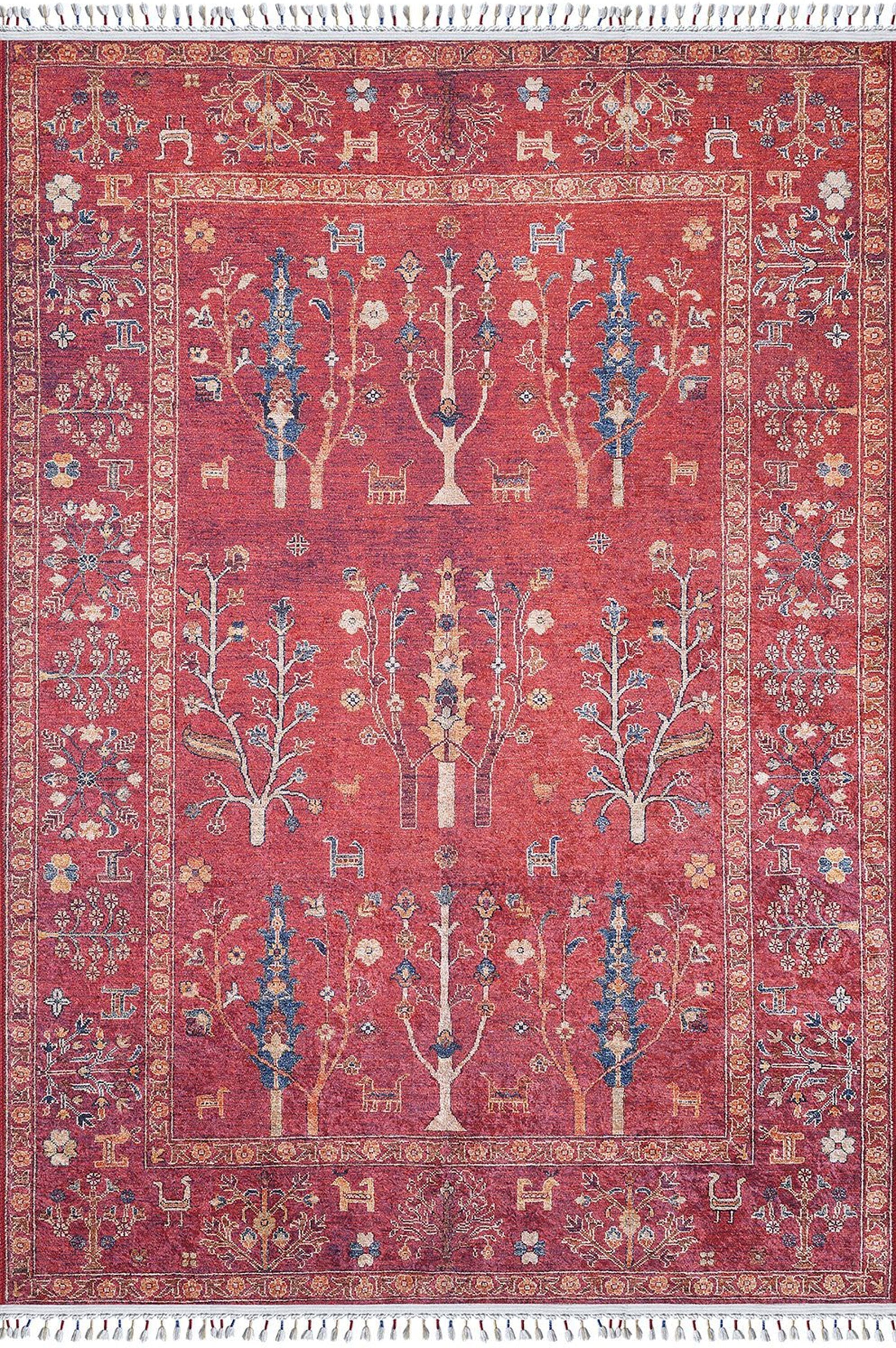Etnik Kırmızı Anadolu Kilim Halı - Pera Halı