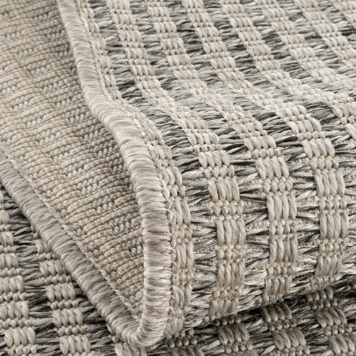 Düz Açık Gri Hasır Dokulu Modern Halı-Pera Halı