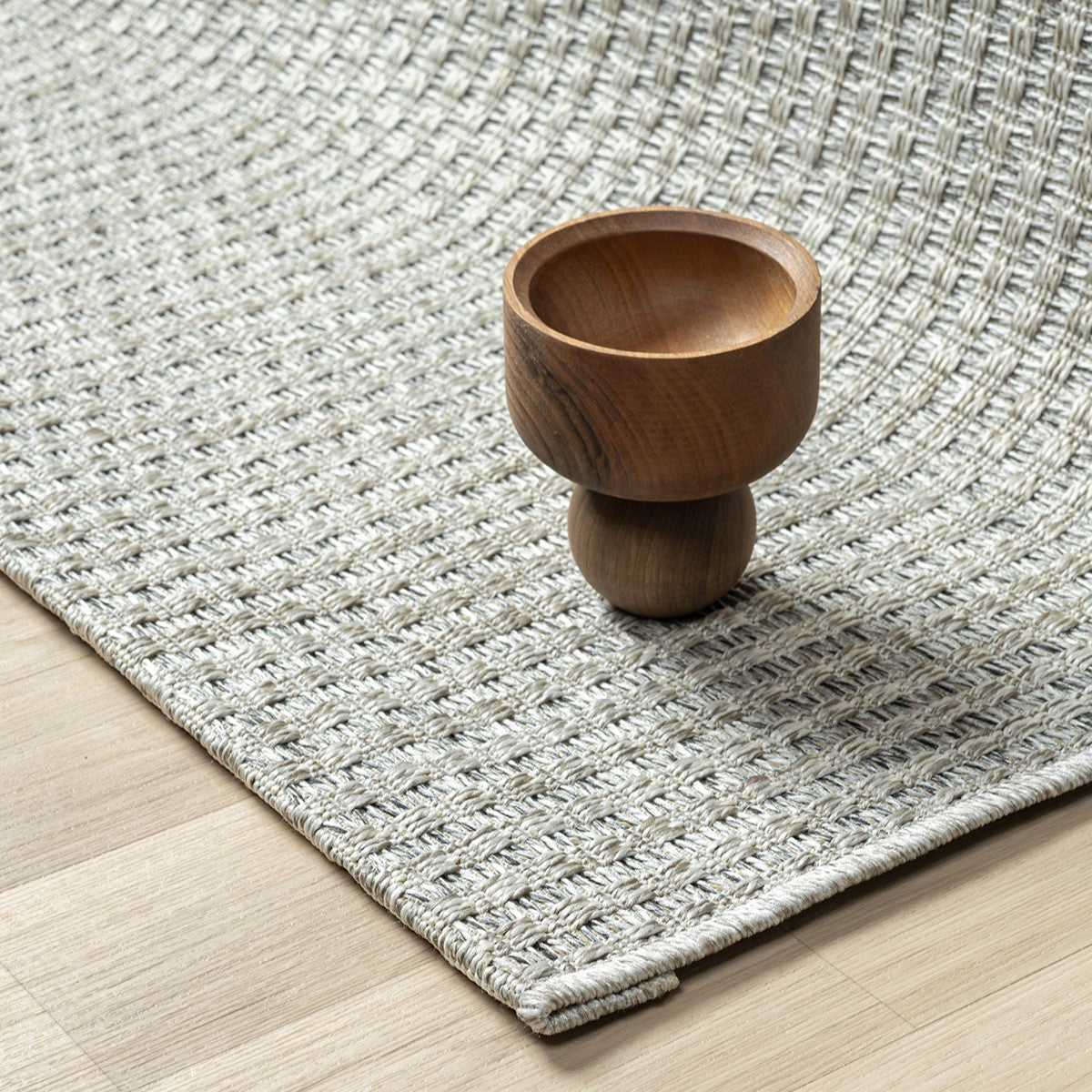 Düz Açık Gri Hasır Dokulu Modern Halı-Pera Halı