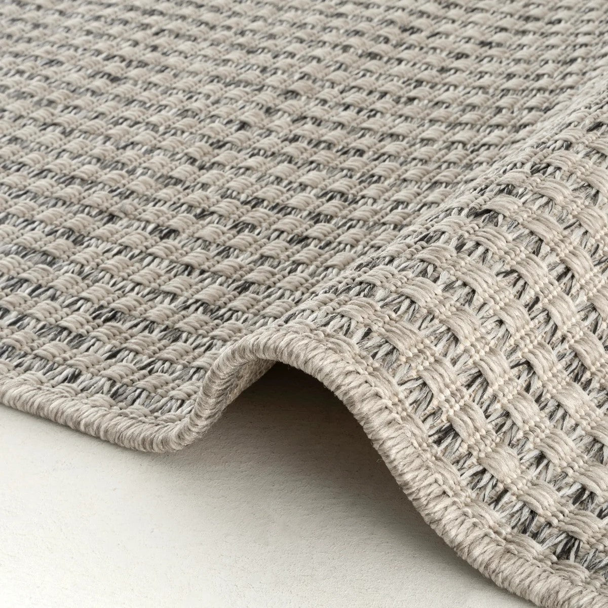 Düz Açık Gri Hasır Dokulu Modern Halı-Pera Halı