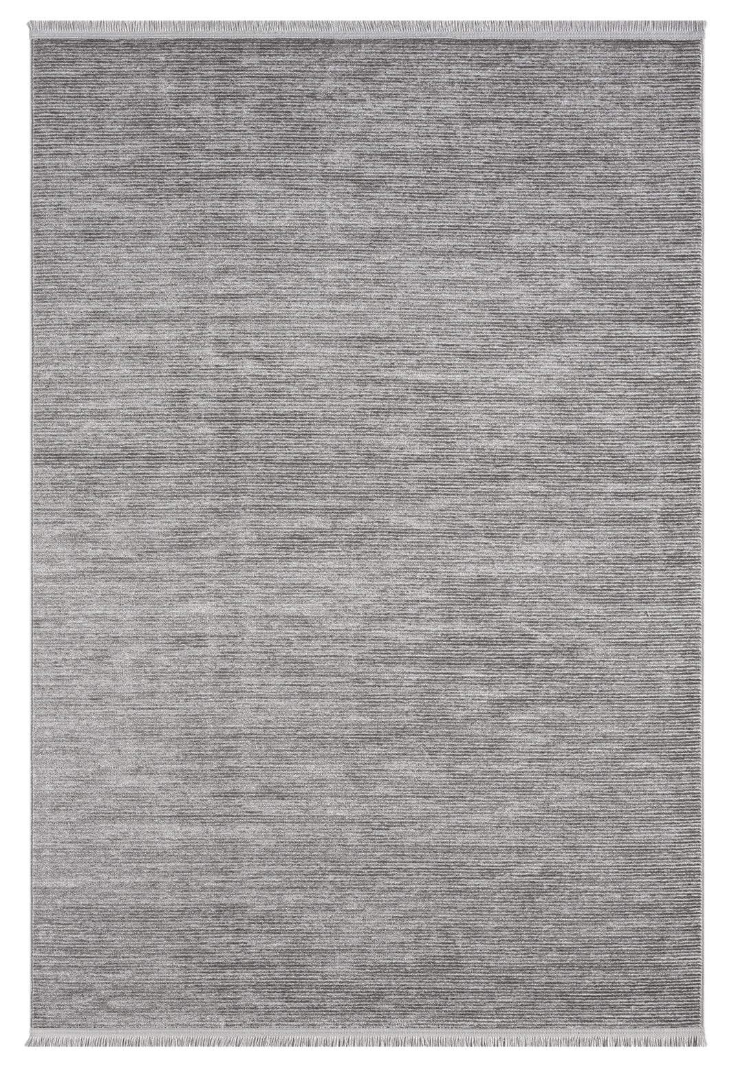 Düz Antrasit Gri Yatay Çizgili Modern Halı-Pera Halı