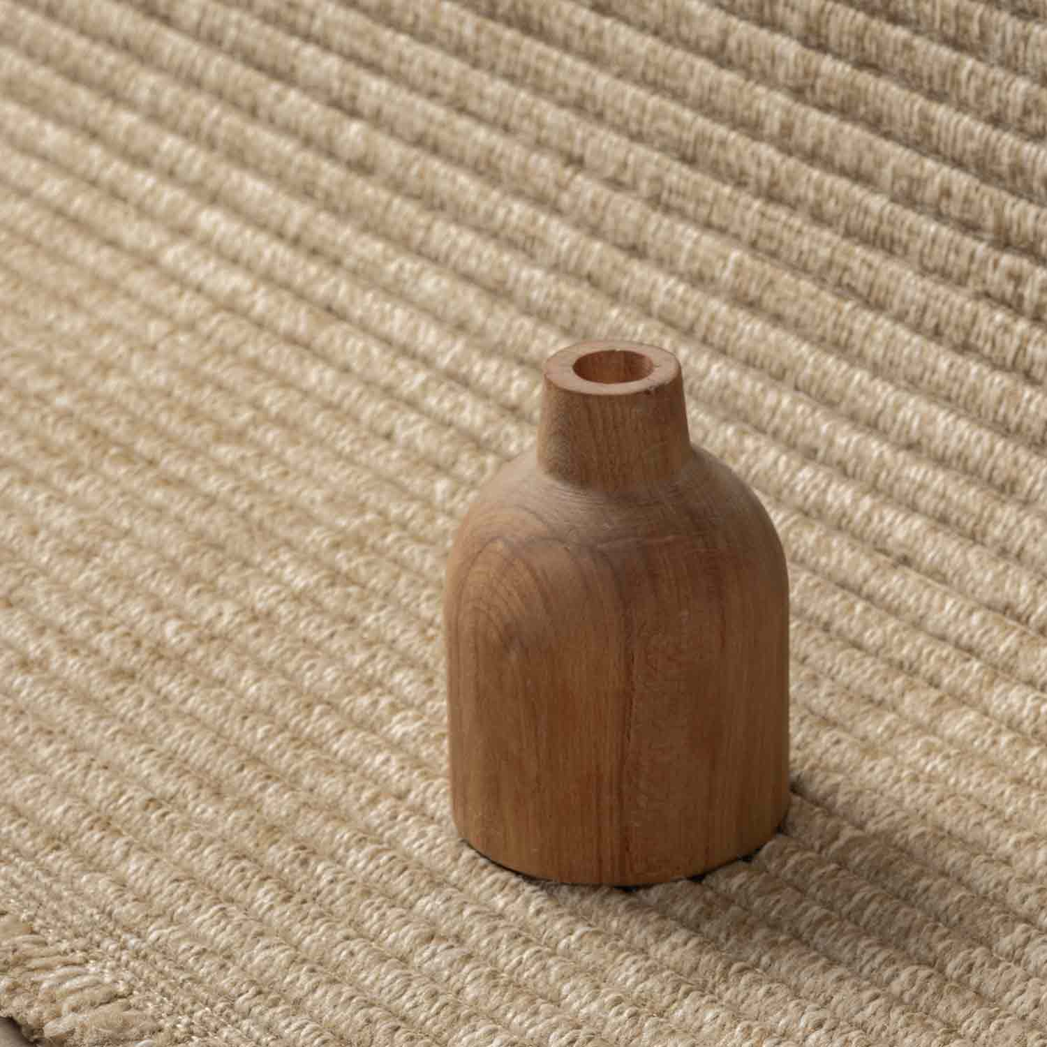 Düz Bej Kahve Tonlarında Hasır Dokulu Halı-Pera Halı