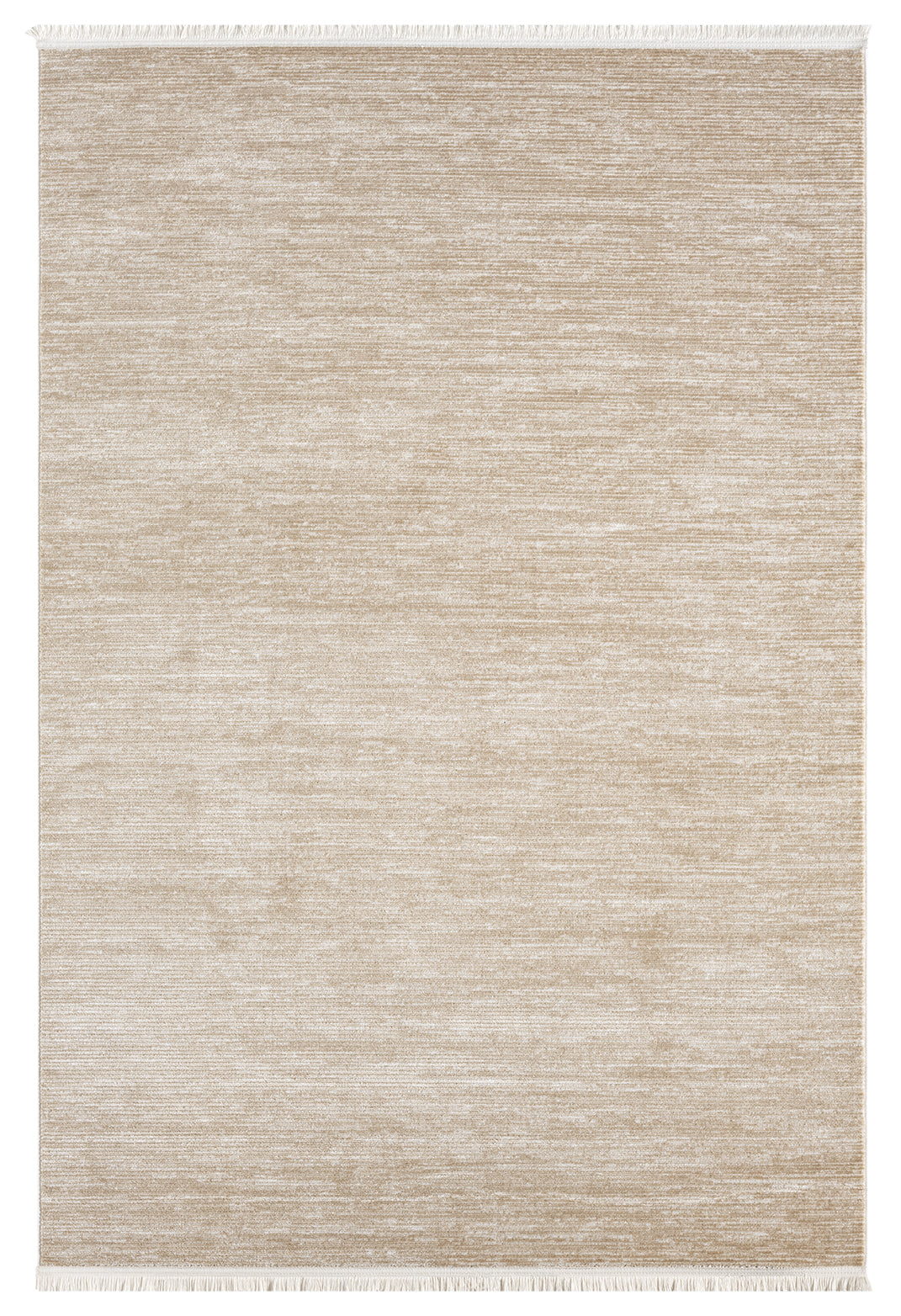 Düz Bej Kahve Yatay Çizgili Modern Halı-Pera Halı