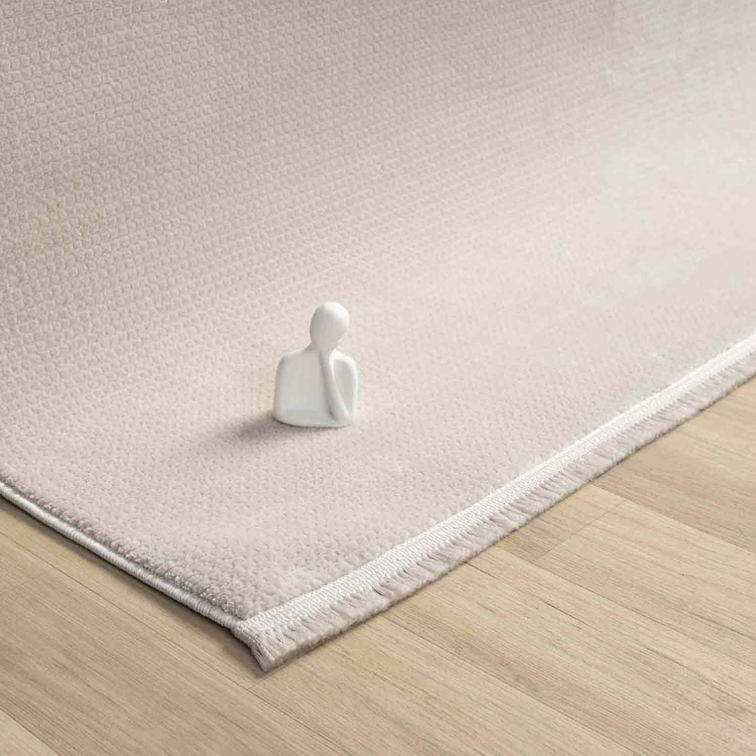 Düz Krem Bej Sade Modern Halı-Pera Halı