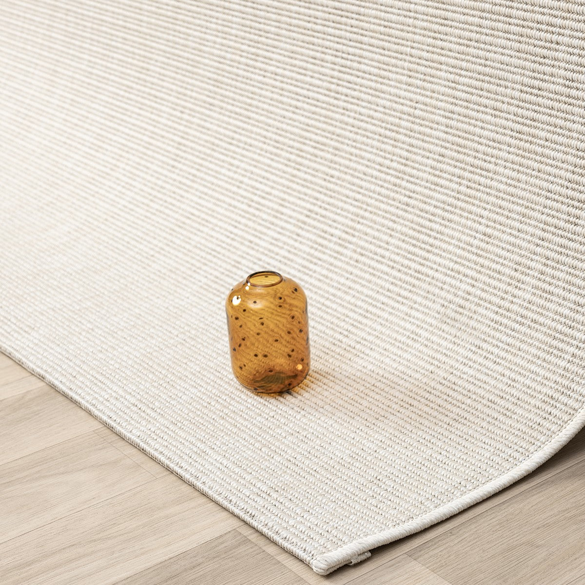 Düz Krem Jüt Görünümlü Modern Halı-Pera Halı