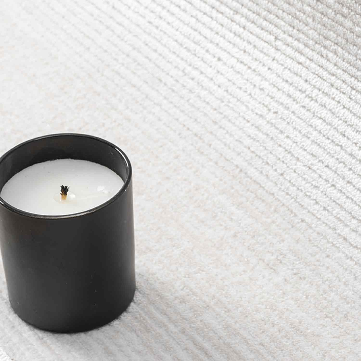 Düz Krem Yatay Çizgili Modern Halı-Pera Halı