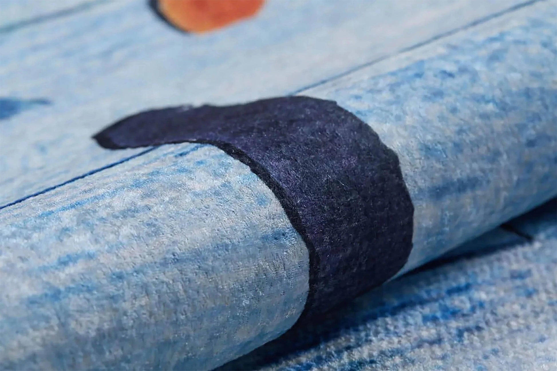 Eğitici Alfabe Desenli Mavi Çocuk Halısı-Pera Halı