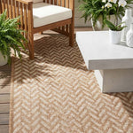 Karamel ve Ekru Zikzak Sisal Dokulu Halı - FM01W