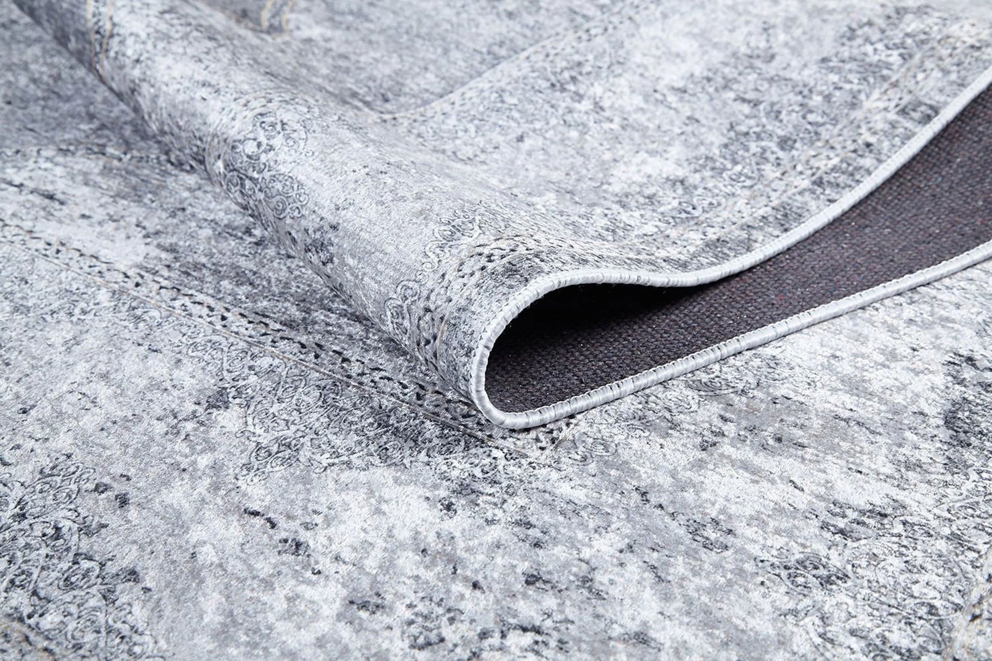 Eskitme Doğal Fildişi Bej Gri Halı-Pera Halı