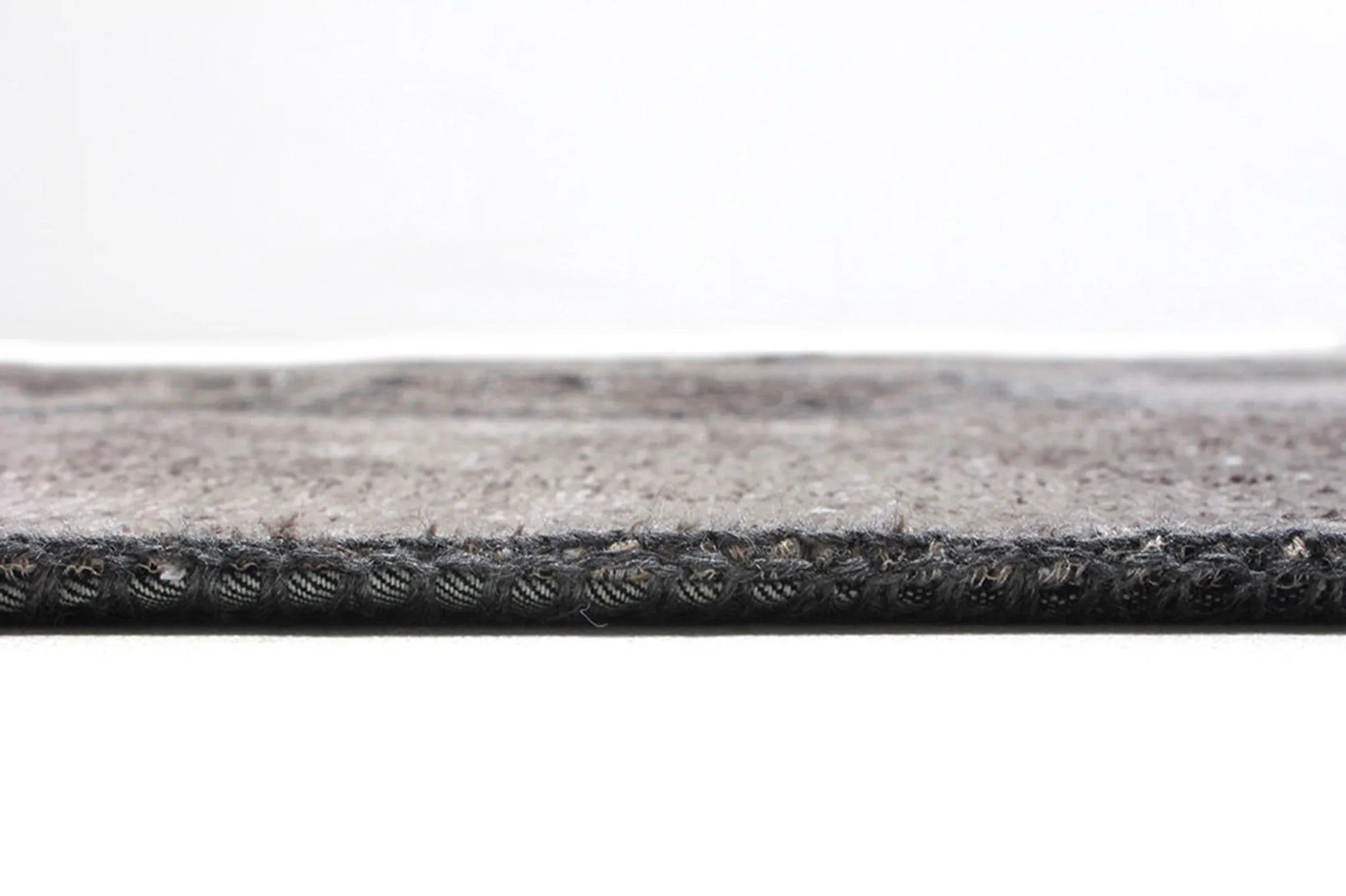 Eskitme Patchwork Vintage Gri Siyah Halı