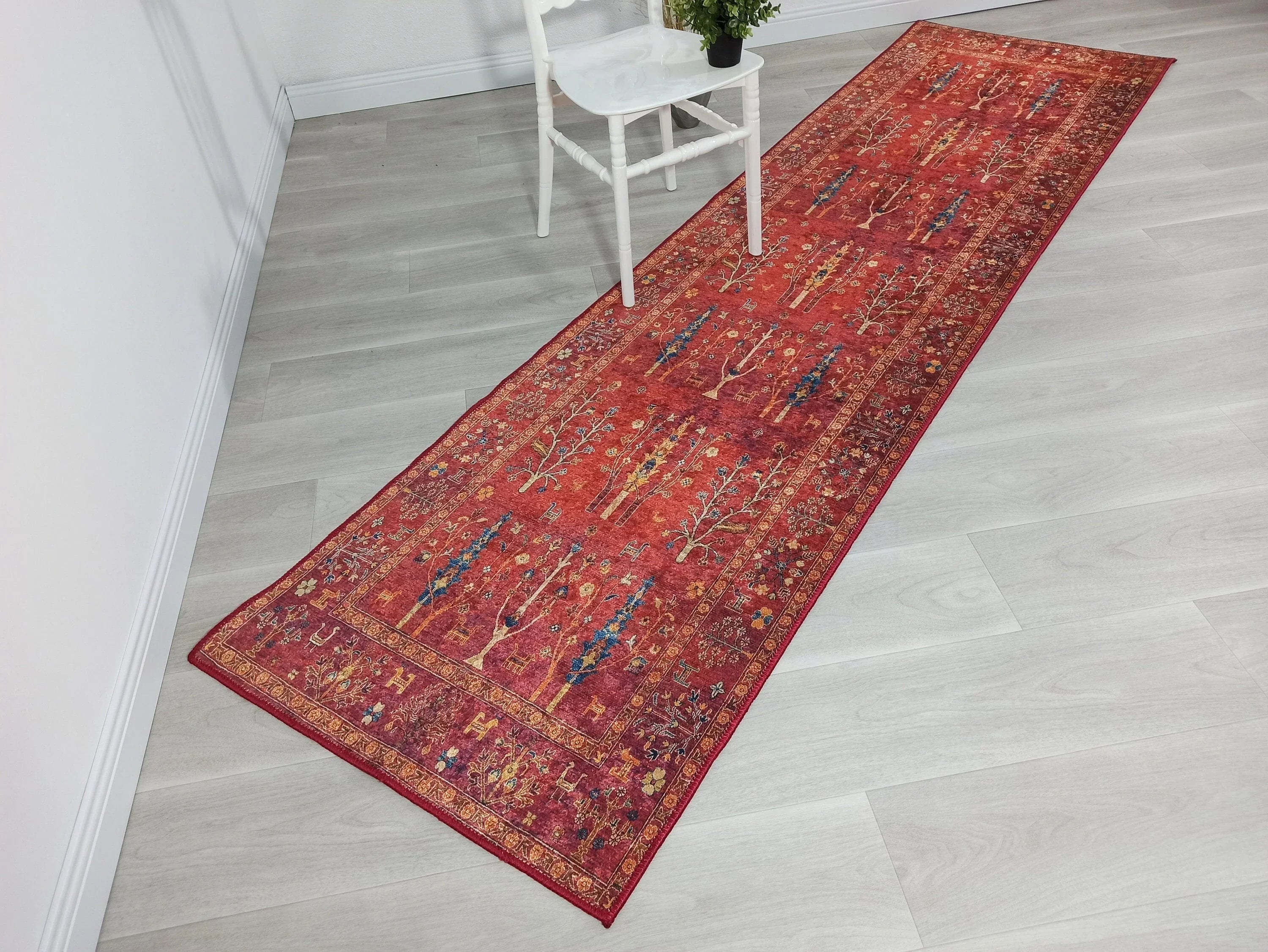 Etnik Kırmızı Anadolu Kilim Halı-Pera Halı