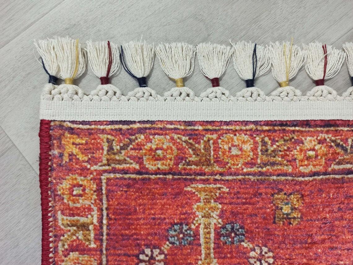 Etnik Kırmızı Anadolu Kilim Halı-Pera Halı