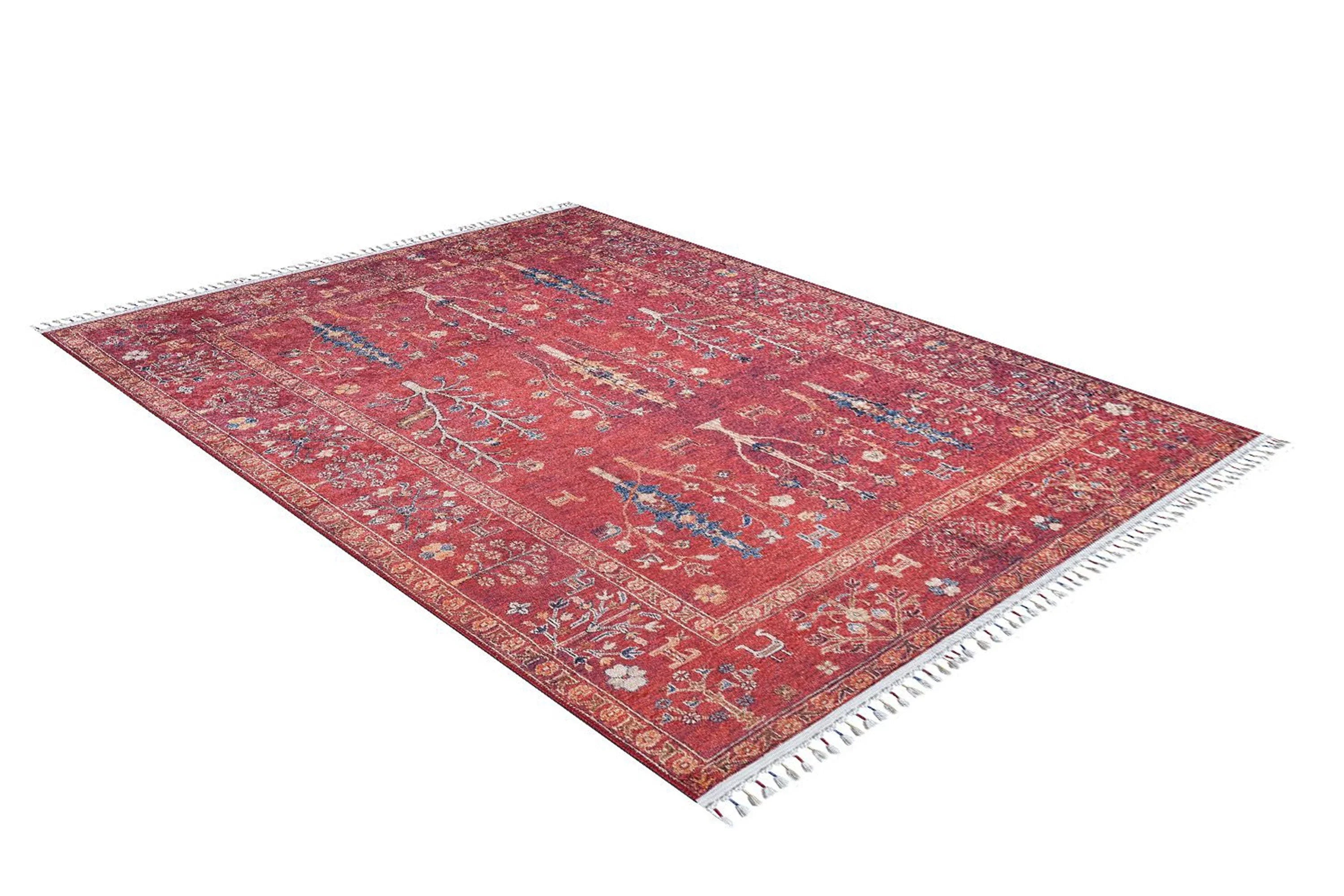 Etnik Kırmızı Anadolu Kilim Halı-Pera Halı