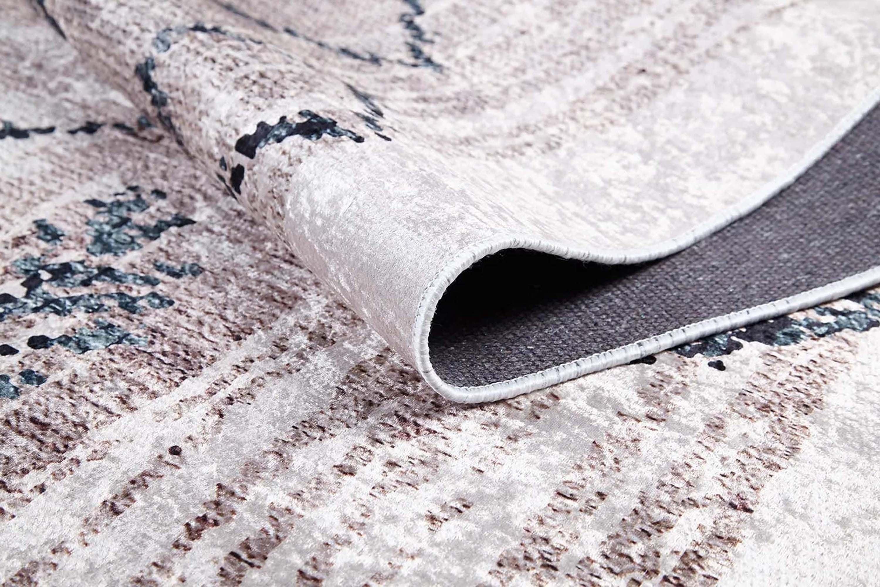 Fas Geometrik Desenli Bej Krem Halı-Pera Halı