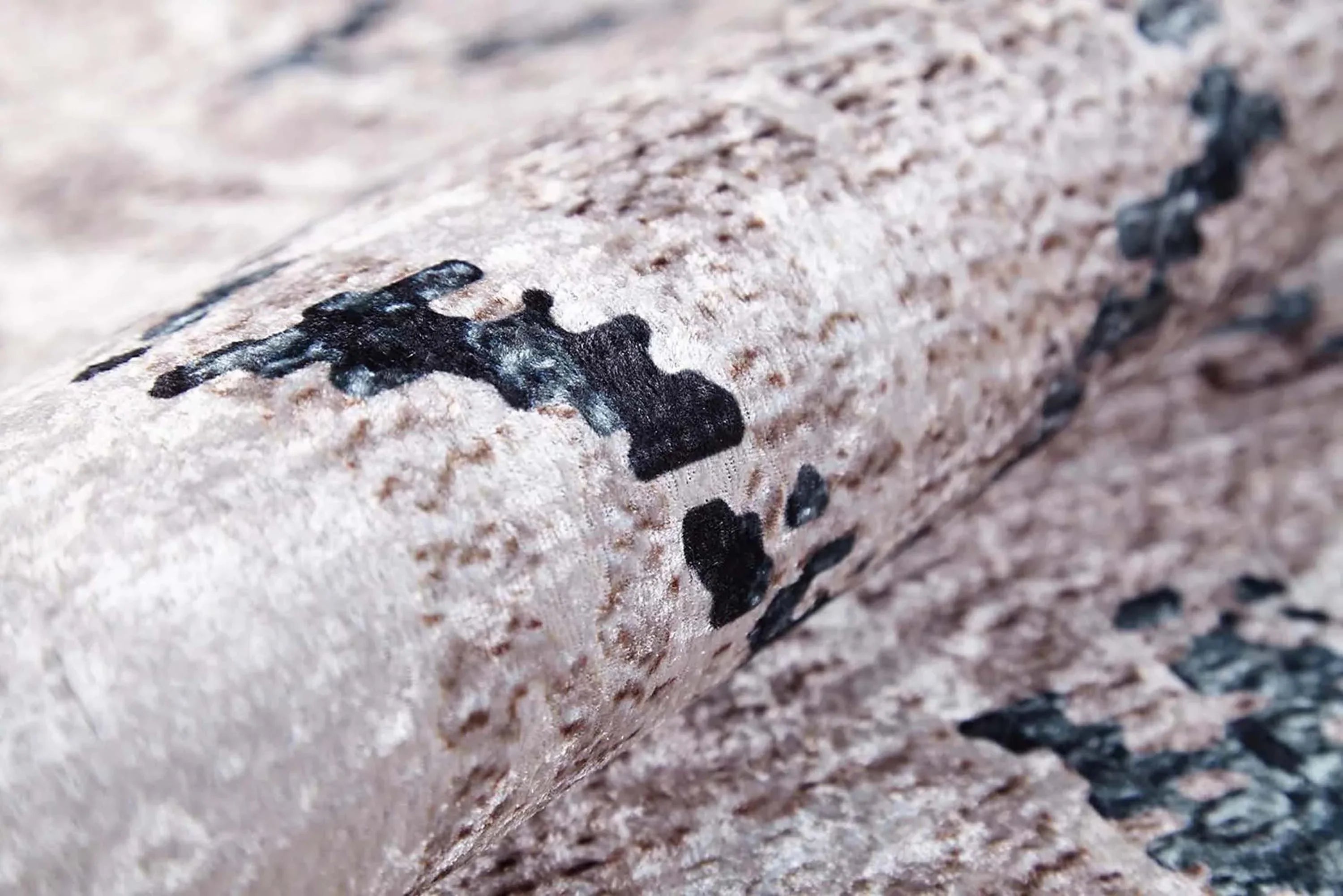 Fas Geometrik Desenli Bej Krem Halı-Pera Halı