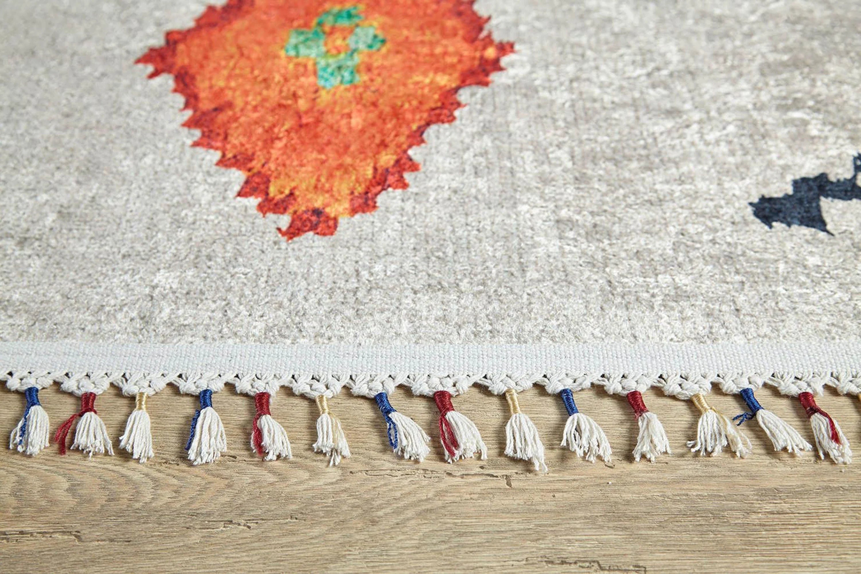 Fas Tarzı Beyaz Kilim Halı-Pera Halı