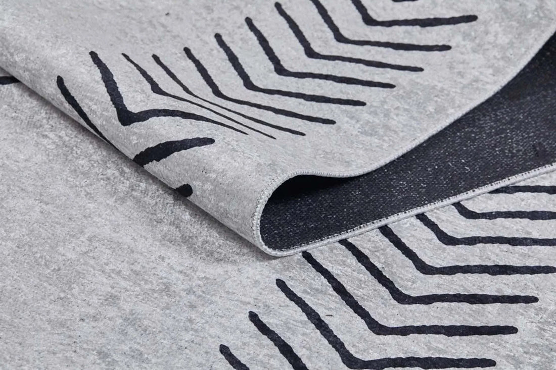 Fas Tarzı Beyaz Siyah Bohem Halı-Pera Halı