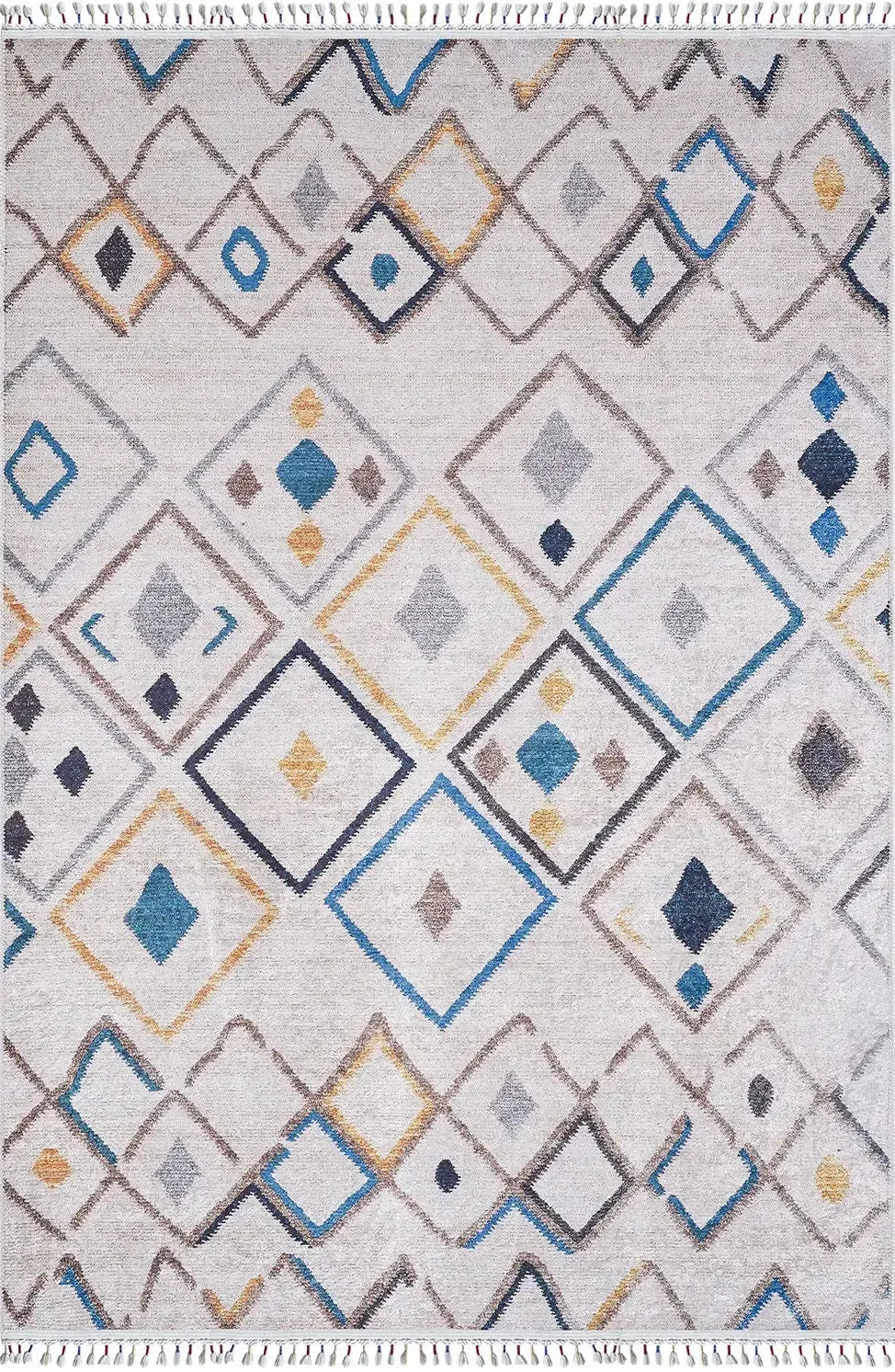 Fas Tarzı Geometrik Desenli Bohem Anadolu Halı-Pera Halı