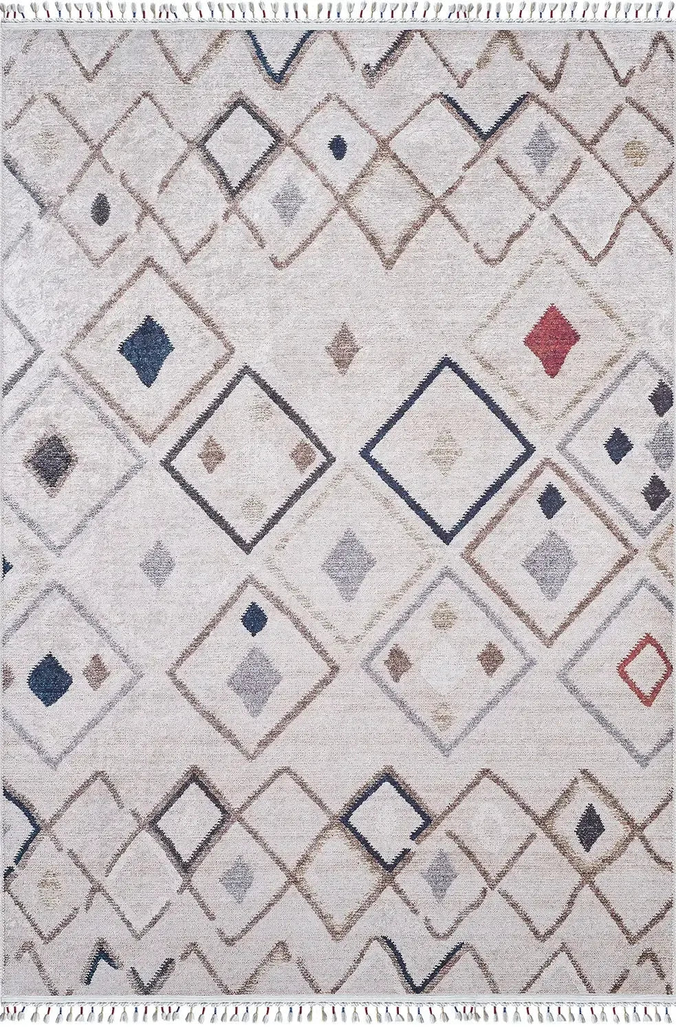 Fas Tarzı Geometrik Desenli Bohem Kilim Halı-Pera Halı