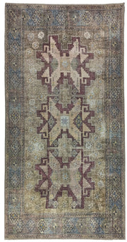 Bej ve Toprak Tonlu Üçlü Medalyonlu Türk Halısı