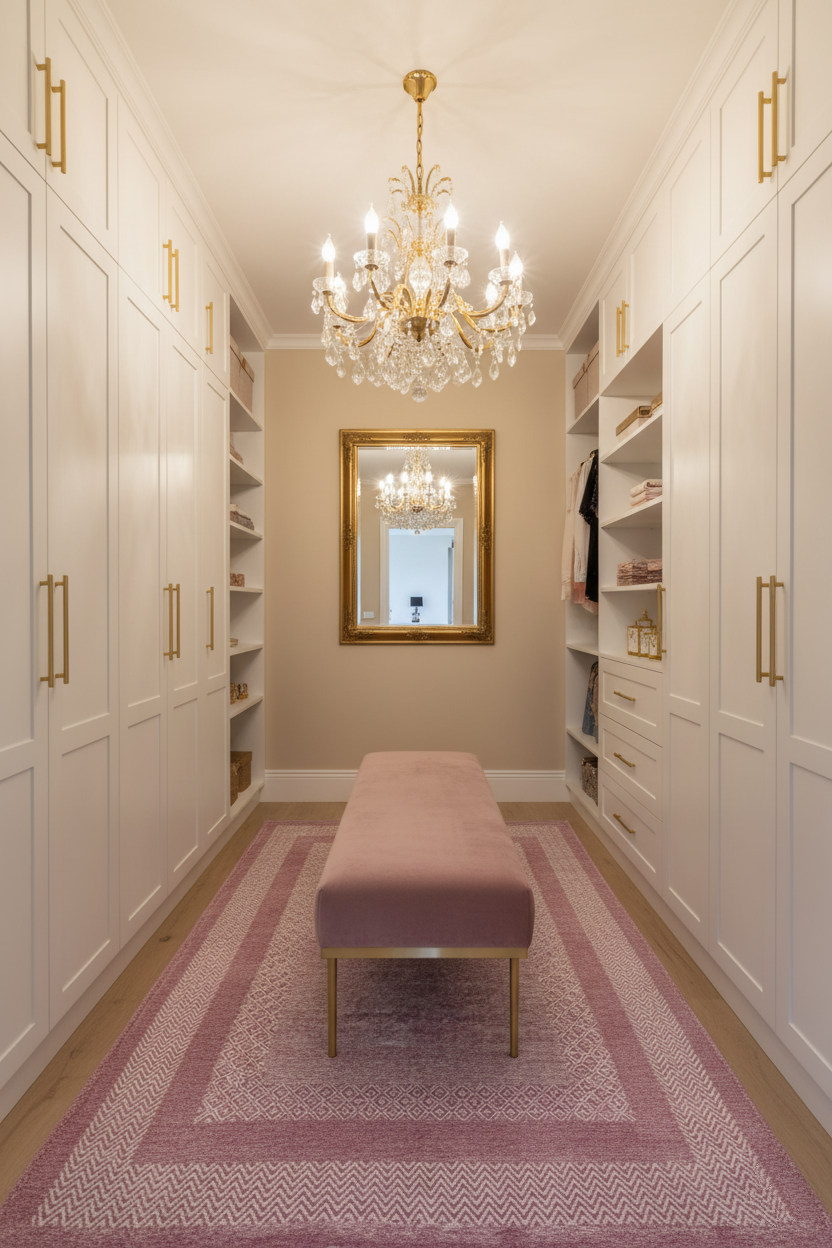 Modern Yıkanabilir Antibakteriyel Salon Halısı – Pembe, Pamuk & Polyester