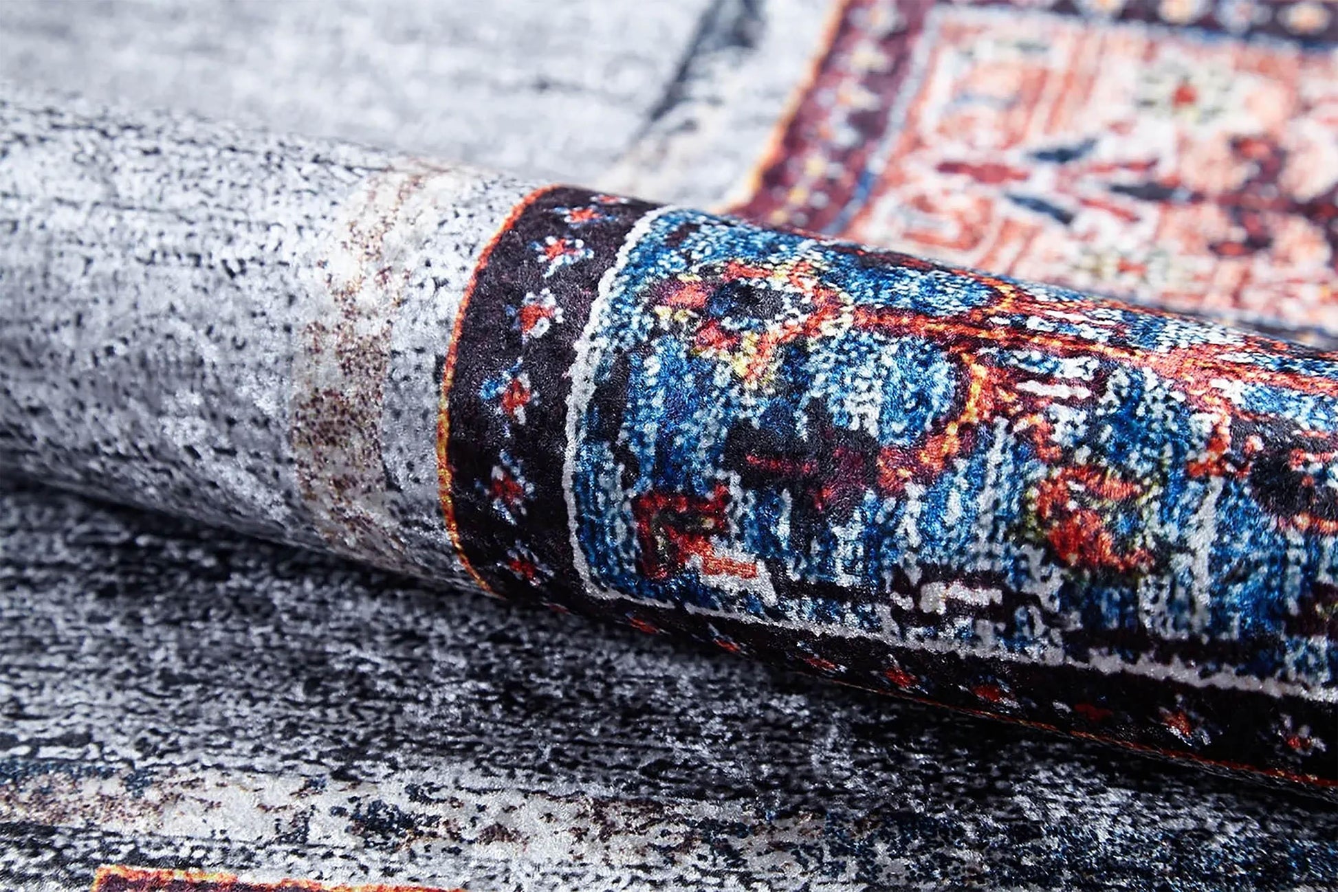 Gri Antik Bohem Halı-Pera Halı