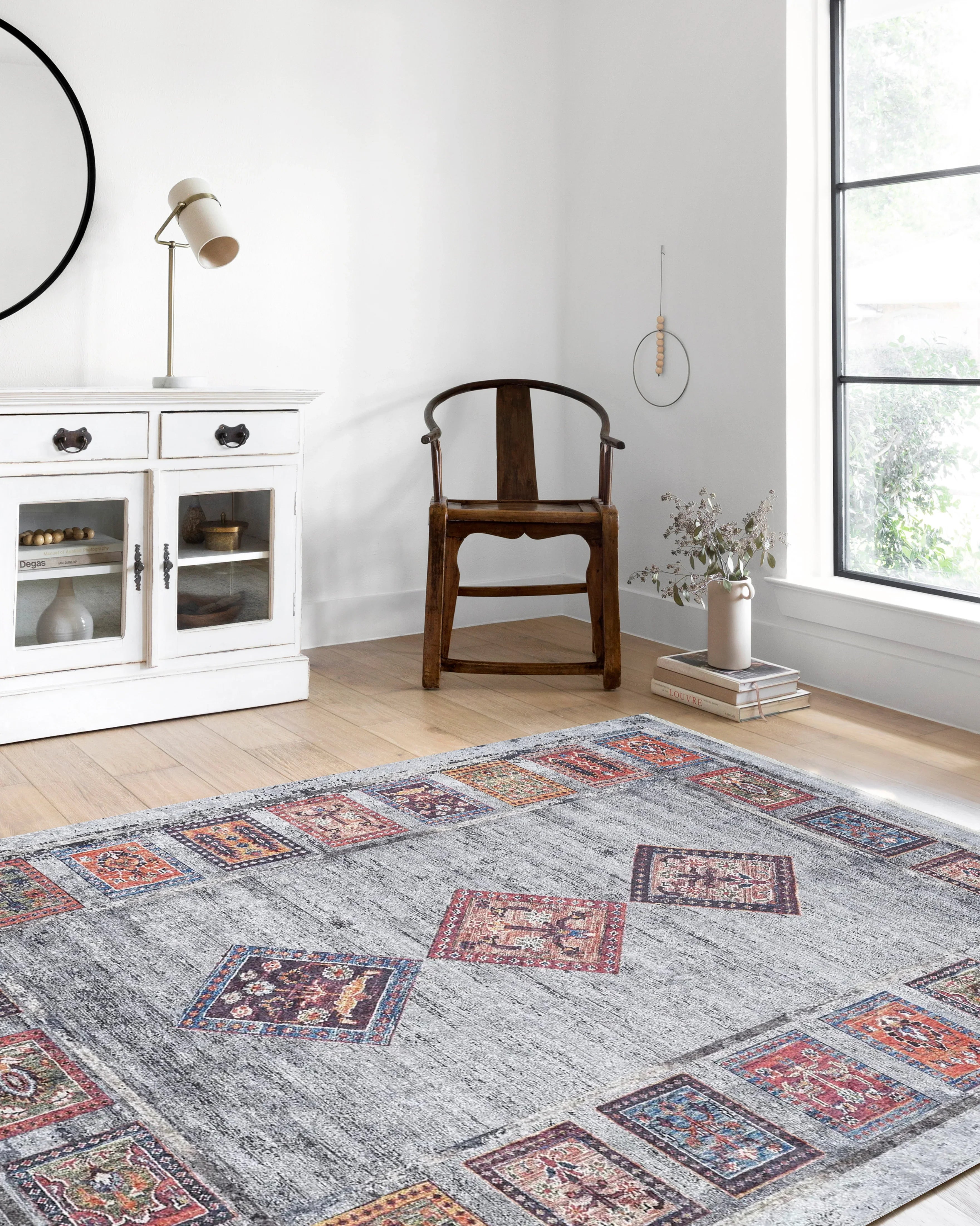 Gri Antik Bohem Halı-Pera Halı