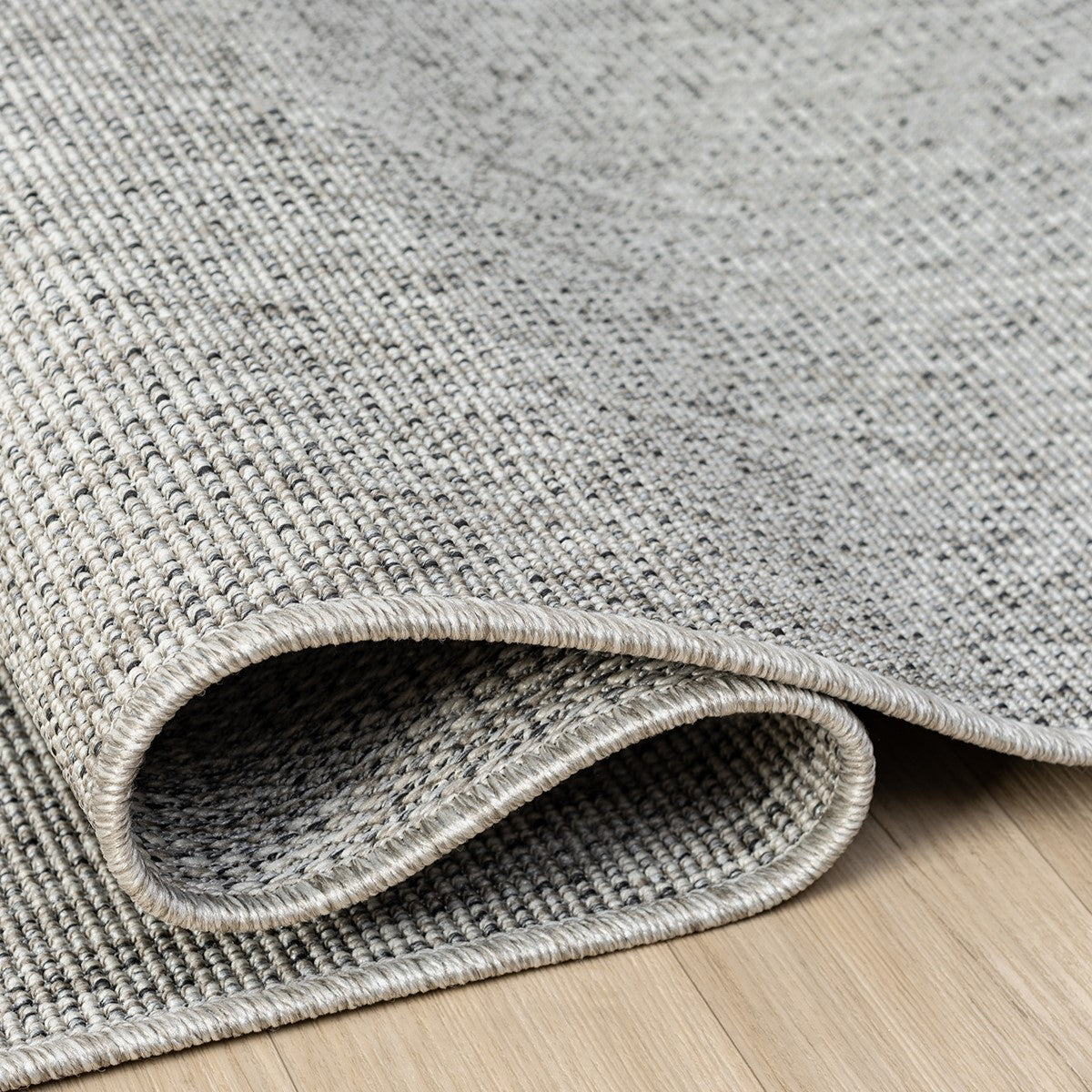 Gri Dokuma Görünümlü Modern Halı-Pera Halı