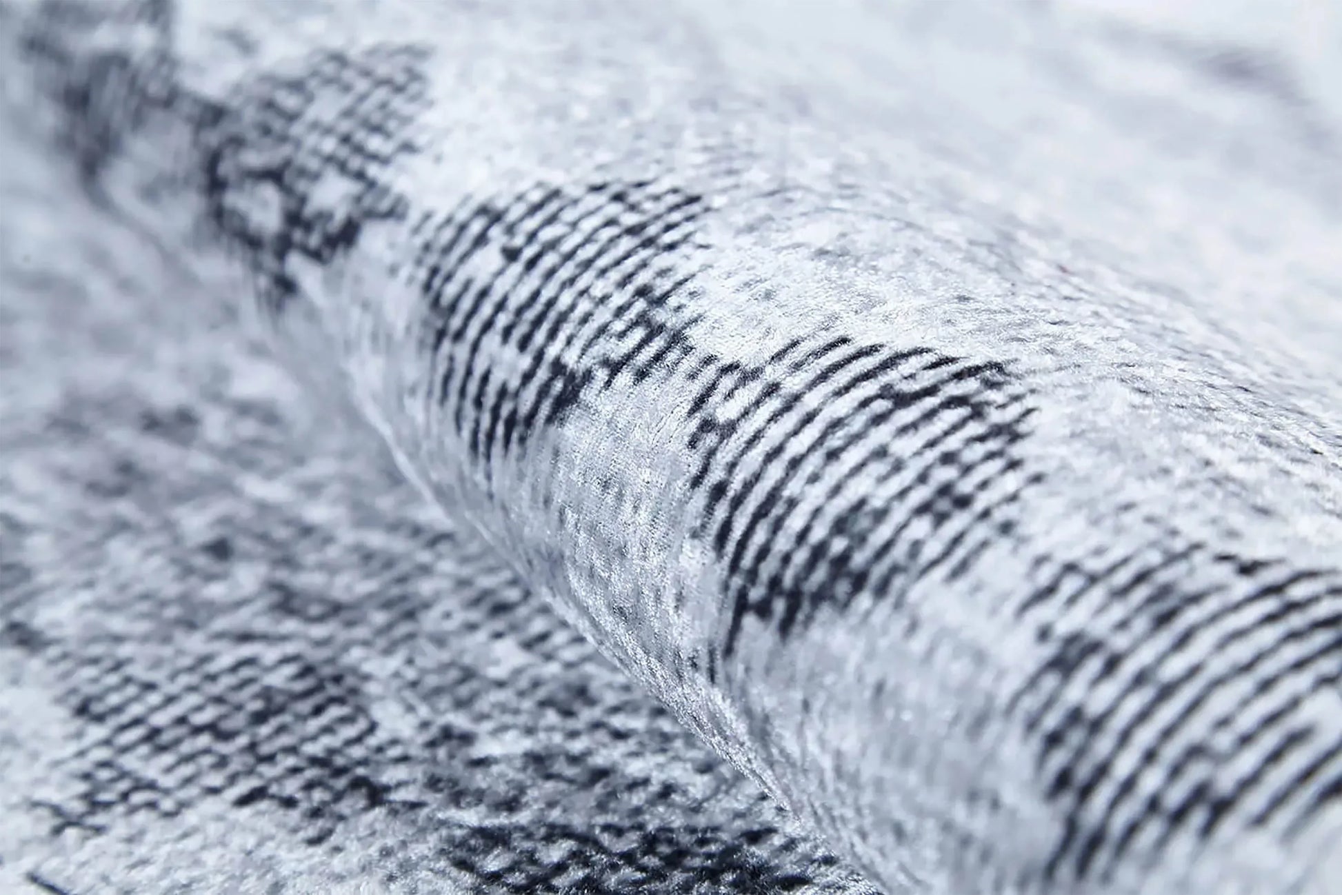 Gri Geometrik Antik Vintage Halı-Pera Halı