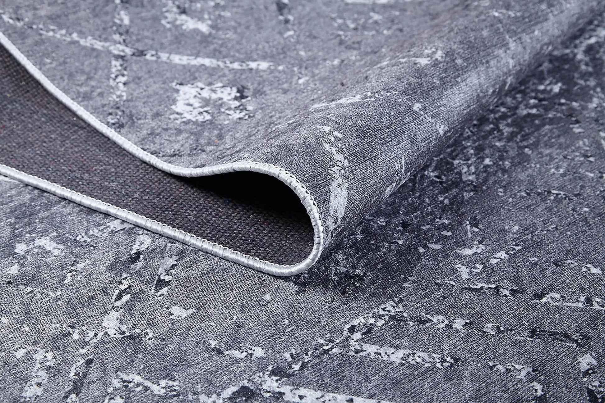 Gri Geometrik Antika Benzersiz Vintage Halı-Pera Halı