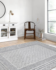 Gri Geometrik Halı-Pera Halı