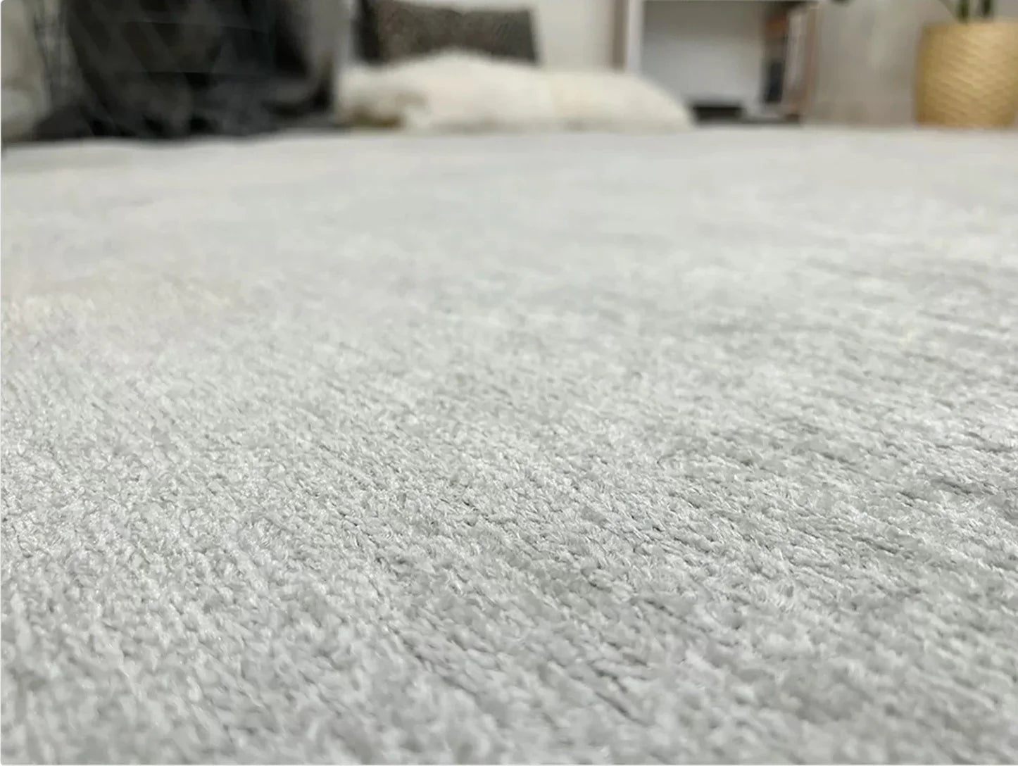 Gri Gümüş Düz Yıkanabilir Antibakteriyel Halı-Pera Halı