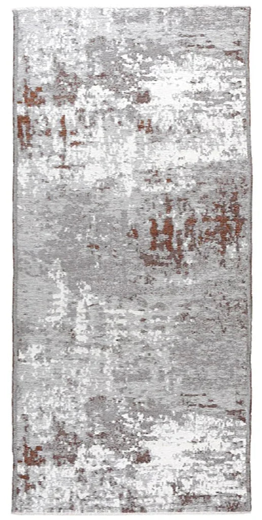 Gri Kahve Çift Taraflı Modern Yıkanabilir Antibakteriyel Halı-Pera Halı