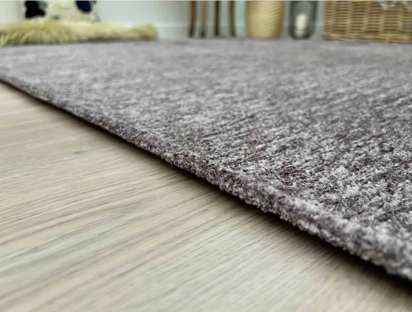 Gri Siyah Modern Düz Yıkanabilir Antibakteriyel Halı-Pera Halı