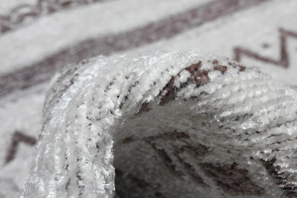 Gri Siyah Pamuk Polyester Modern İskandinav Yıkanabilir Halı-Pera Halı