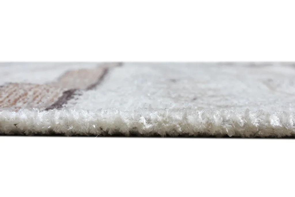 Gri Siyah ve Beyaz Bej Modern İskandinav Yıkanabilir Halı-Pera Halı