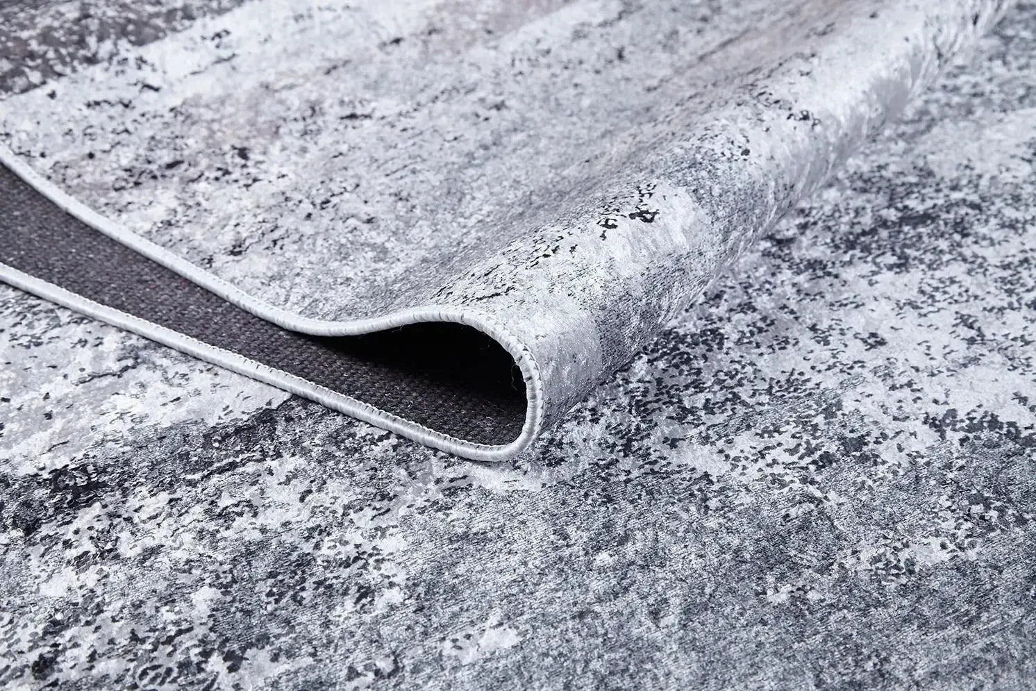 Gri Tonlarda Abstre Modern Halı-Pera Halı