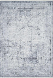 Gümüş Gri Kenar Bordürlü Halı-Pera Halı