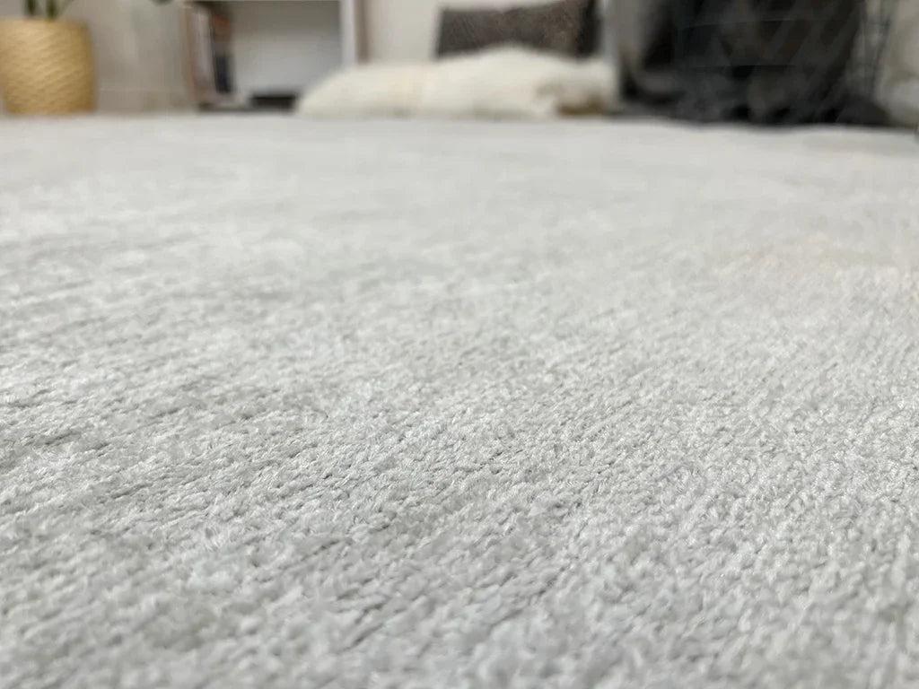 Gümüş Modern Düz Yıkanabilir Antibakteriyel Halı-Pera Halı